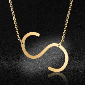 Stainless Steel Fashion Monogram S Necklace